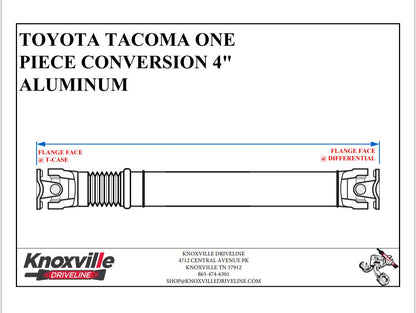 TOYOTA 1995 - 2004 TACOMA 4X4 UPGRADE ONE PIECE CONVERSION - KNOXVILLE DRIVELINE